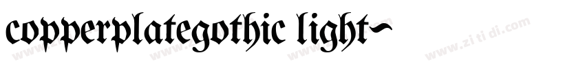 copperplategothic light字体转换
